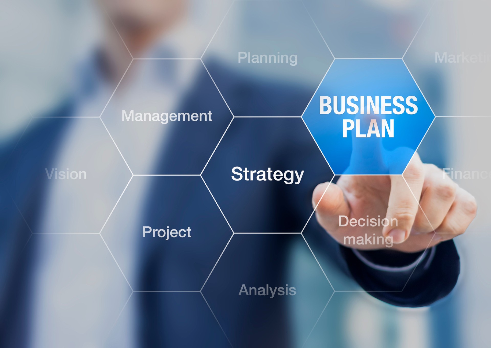 Consultant presenting business plan strategy for companies and investors